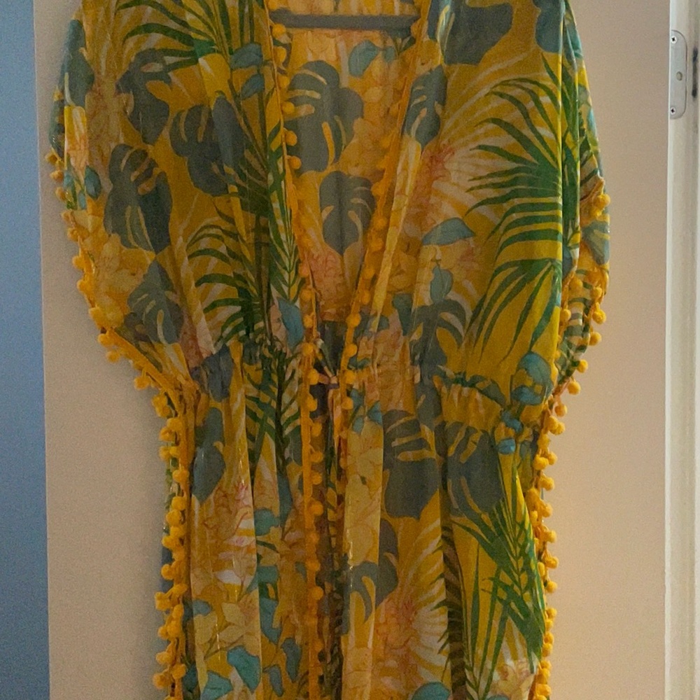 Tropical Yellow and Green Cover-Up